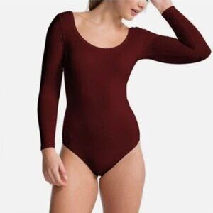 SPANX Long Sleeve Bodysuit XL Deep Garnet